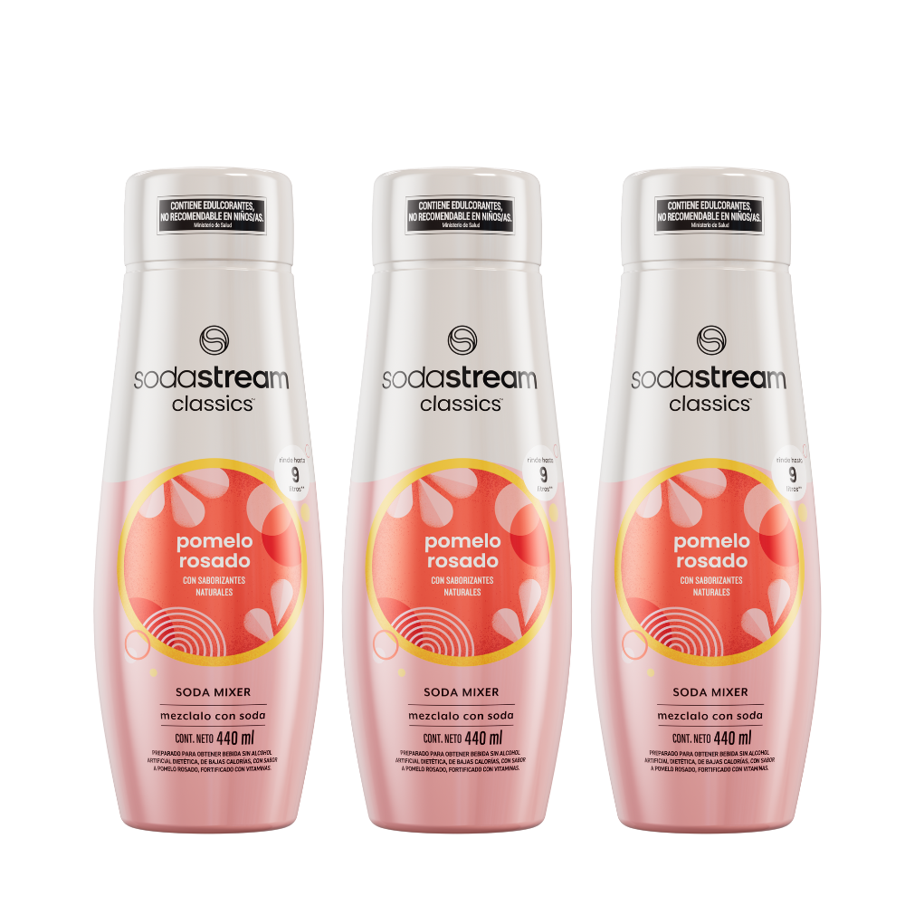 Pack X3 Pomelo Rosado sodastream